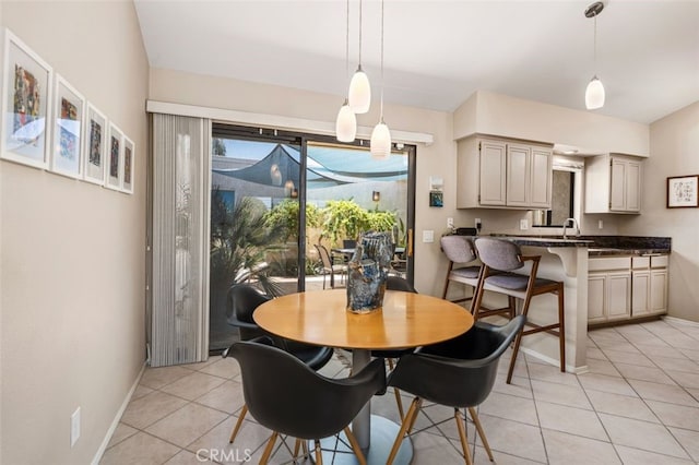 72760 Sage Ct, Palm Desert, CA 92260 - dining room featuring light tile patterned floors and baseboards