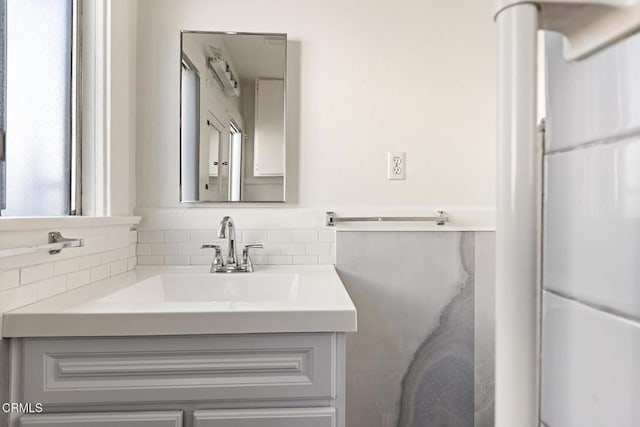 2710 W Shorb St, Alhambra, CA 91803 - bathroom featuring vanity and backsplash