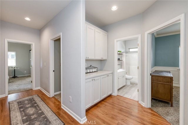 2925 E El Paso Ave, Fresno, CA 93720 - corridor featuring light wood-style floors and recessed lighting