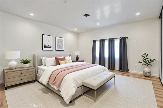 7820 Fulton Ave, North Hollywood, CA 91605 - bedroom featuring light wood-style flooring and recessed lighting