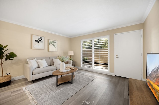 3020 Associated Rd Unit 110, Fullerton, CA 92835 - living area featuring wood finished floors and crown molding