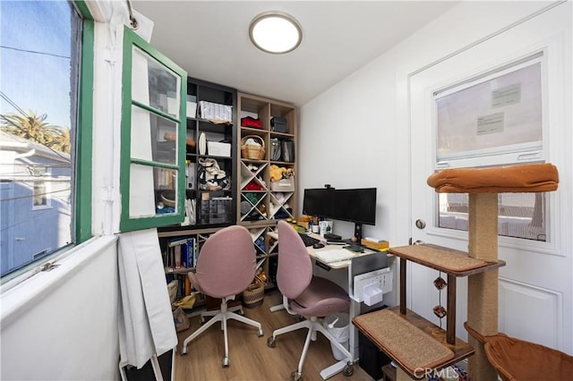 28 Argonne Ave, Long Beach, CA 90803 - office featuring wood finished floors and healthy amount of natural light