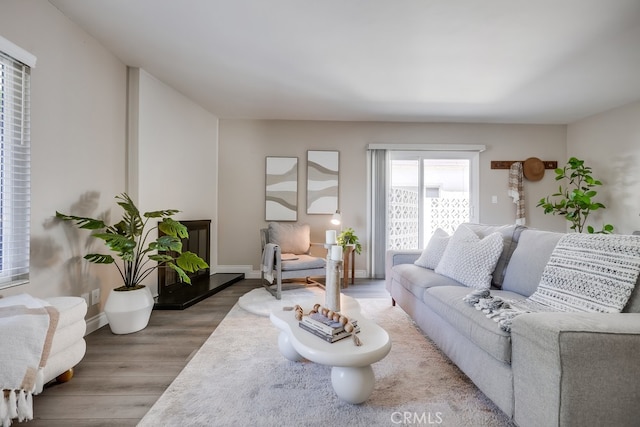 1354 Shadow Ln Unit 102, Fullerton, CA 92831 - living area featuring wood finished floors and baseboards
