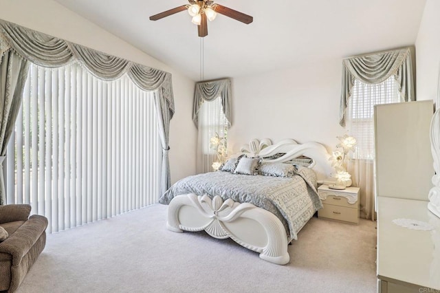 568 Scenic Trail Pl, Chula Vista, CA 91914 - bedroom with carpet floors, lofted ceiling, and a ceiling fan