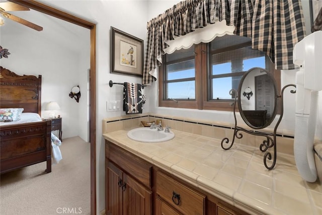 665 Sheehy Rd, Nipomo, CA 93444 - bathroom with vanity, ceiling fan, and connected bathroom