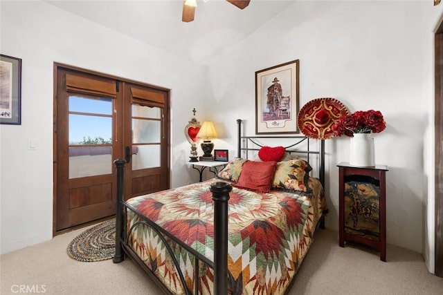 665 Sheehy Rd, Nipomo, CA 93444 - bedroom with carpet, french doors, and ceiling fan