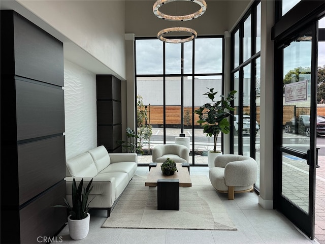 402 W Grand Ave Unit 104, Grover Beach, CA 93433 - lobby with floor to ceiling windows and a towering ceiling
