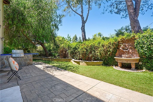 26675 Country Creek Ln, Calabasas, CA 91302 - view of patio featuring exterior kitchen