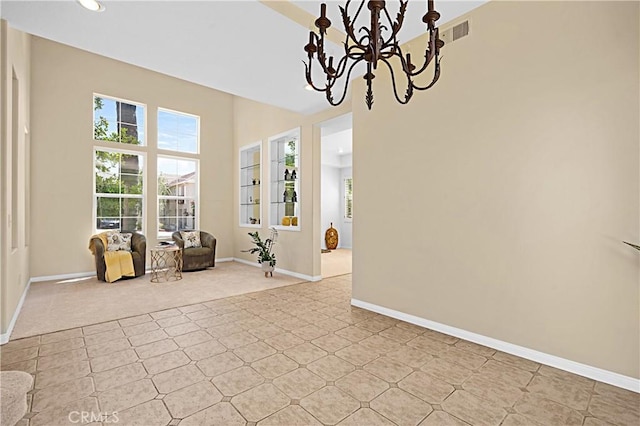 26675 Country Creek Ln, Calabasas, CA 91302 - dining space with a chandelier, light colored carpet, and recessed lighting