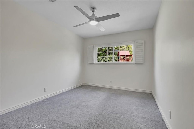 124 Marion Blvd, Fullerton, CA 92835 - carpeted spare room with baseboards and ceiling fan
