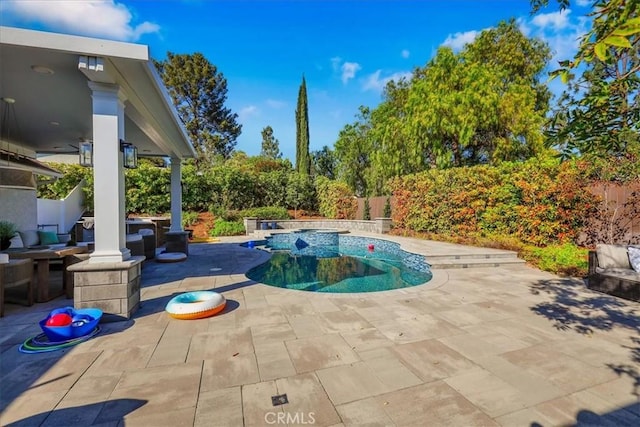 124 Marion Blvd, Fullerton, CA 92835 - view of swimming pool with a patio and outdoor lounge area