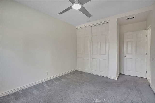 124 Marion Blvd, Fullerton, CA 92835 - unfurnished bedroom featuring carpet flooring, a closet, and a ceiling fan