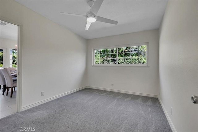 124 Marion Blvd, Fullerton, CA 92835 - carpeted empty room featuring a ceiling fan and baseboards