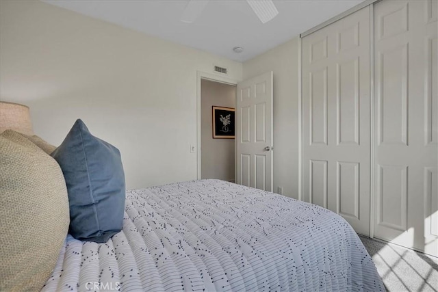 124 Marion Blvd, Fullerton, CA 92835 - bedroom with a ceiling fan and a closet