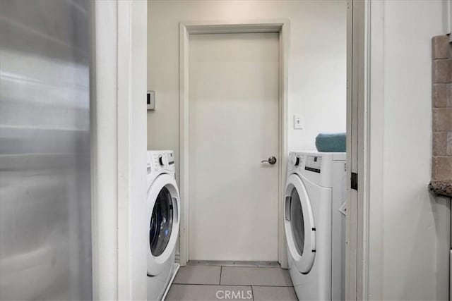 124 Marion Blvd, Fullerton, CA 92835 - washroom featuring washer / dryer and light tile patterned flooring