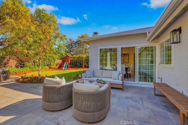 124 Marion Blvd, Fullerton, CA 92835 - view of patio / terrace with an outdoor hangout area and a playground