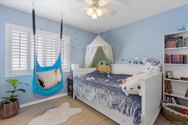 1601 Sapphire, Carlsbad, CA 92011 - bedroom with wood finished floors and ceiling fan