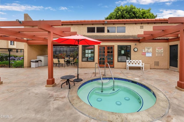 3762 Via Pacifica Walk, Oxnard, CA 93035 - view of swimming pool with a community hot tub, a pergola, and a patio
