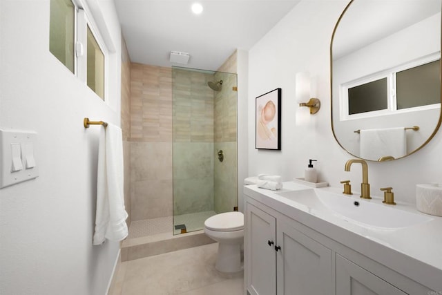 19222 S Grandee Ave, Carson, CA 90746 - full bath featuring vanity, tiled shower, and tile patterned flooring