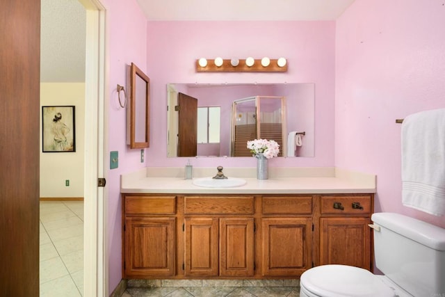 10665 Loire Ave, San Diego, CA 92131 - full bath featuring vanity, a shower stall, and tile patterned floors
