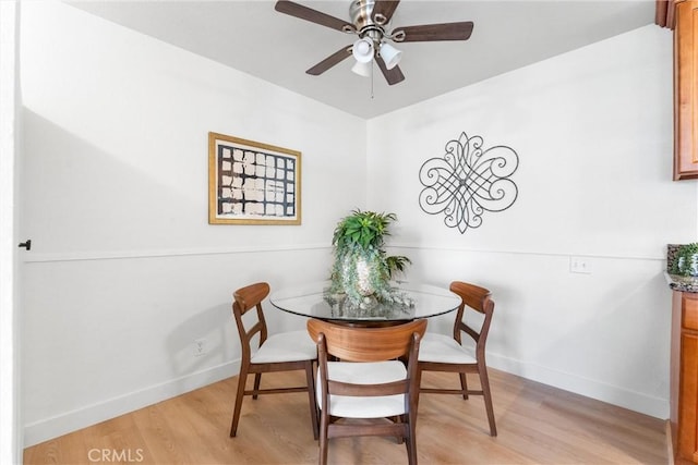 21951 Rimhurst Dr Unit F201, Lake Forest, CA 92630 - dining area featuring a ceiling fan and light wood-type flooring