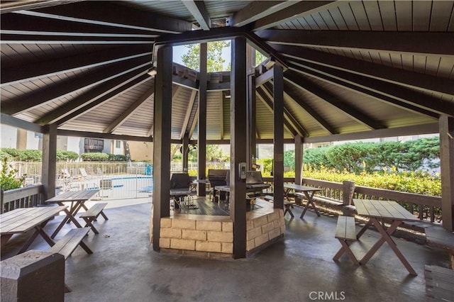 7205 Summertime Ln, Culver City, CA 90230 - view of patio / terrace featuring a community pool