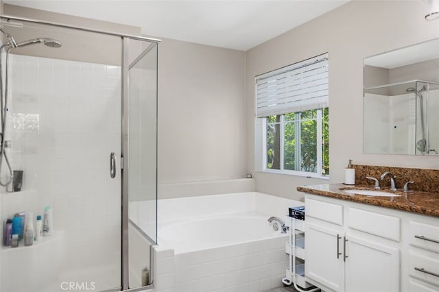 29 Quartz Ln, Ladera Ranch, CA 92694 - bathroom featuring vanity, a stall shower, and a garden tub