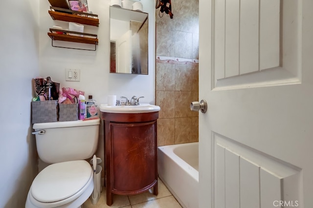 1270 S Hicks Ave, Los Angeles, CA 90023 - bathroom featuring vanity, tile patterned flooring, and shower / bath combination