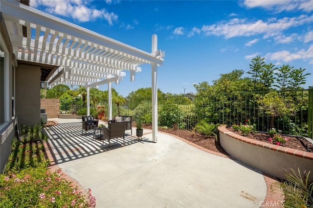 420 Augusta Ln, Placentia, CA 92870 - view of patio with a pergola and an outdoor living space