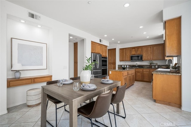 420 Augusta Ln, Placentia, CA 92870 - dining room with recessed lighting and light tile patterned floors