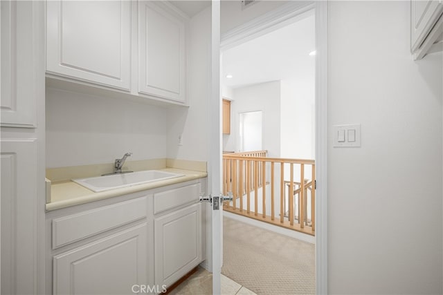 420 Augusta Ln, Placentia, CA 92870 - bar area featuring a sink and light colored carpet