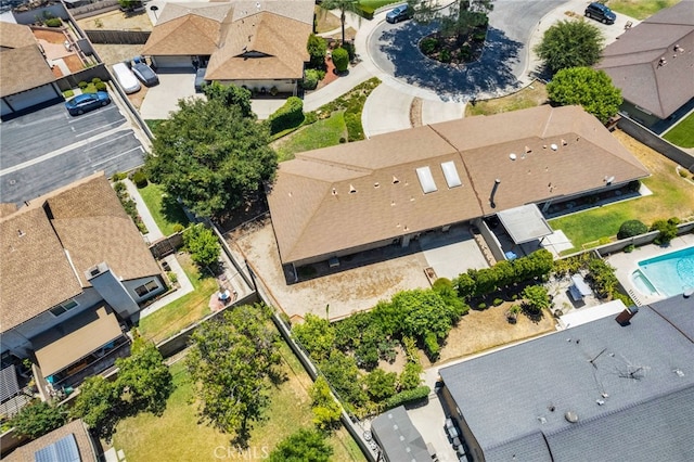 353 E Woodcroft Ave, Glendora, CA 91740 - aerial perspective of suburban area featuring a pool area