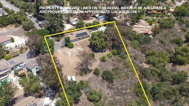 3096 Coral Tree Ln, Fallbrook, CA 92028 - view of property location with property parcel outlined