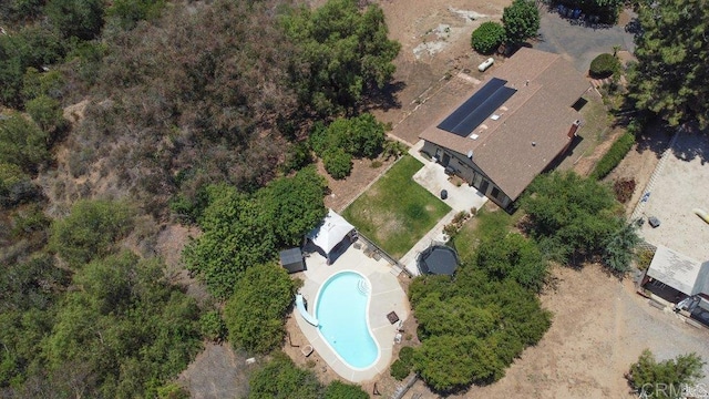 3096 Coral Tree Ln, Fallbrook, CA 92028 - aerial view of property and surrounding area with a pool