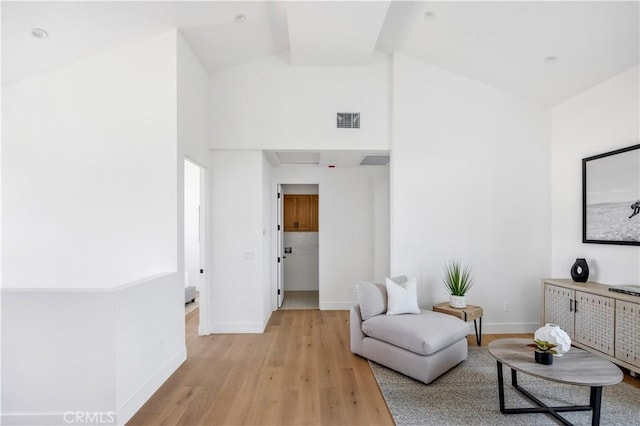2102 Marshallfield Ln Unit A, Redondo Beach, CA 90278 - sitting room with light wood finished floors and vaulted ceiling