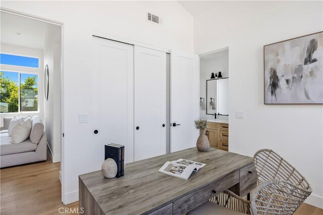 2102 Marshallfield Ln Unit A, Redondo Beach, CA 90278 - office area with light wood-style flooring