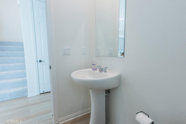 27474 Quiet View Pl, Valencia, CA 91381 - bathroom featuring wood finished floors and baseboards