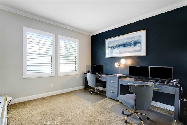 3090 Mangular Ave, Corona, CA 92882 - carpeted office with ornamental molding and baseboards