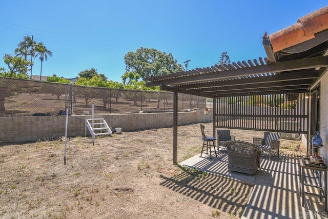 1736 Bellington Ln, Fallbrook, CA 92028 - fenced backyard featuring a patio area and a pergola