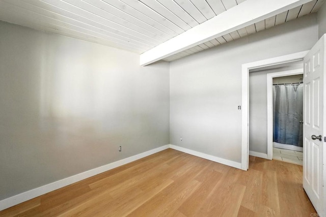 9738 Jamacha Blvd, Spring Valley, CA 91977 - unfurnished room with light wood finished floors and wood ceiling