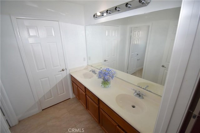 13647 Mesa Linda Ave, Victorville, CA 92392 - full bathroom with double vanity and tile patterned flooring