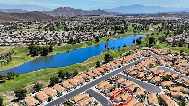 28076 Orangegrove Ave, Menifee, CA 92584 - aerial view of property and surrounding area featuring nearby suburban area and a water and mountain view