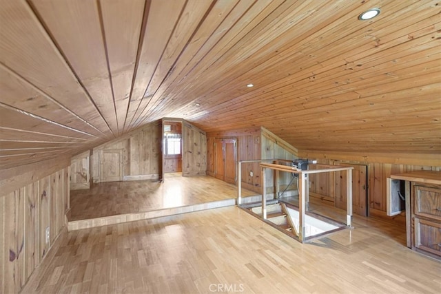 625 High Dr, Laguna Beach, CA 92651 - bonus room with lofted ceiling, wooden walls, wood finished floors, and wood ceiling