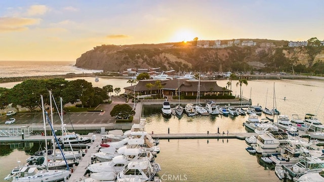 34283 Via Lopez, Dana Point, CA 92624 - aerial view at dusk of a water view