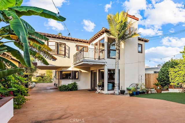 34283 Via Lopez, Dana Point, CA 92624 - back of property with a balcony, stucco siding, and a patio area