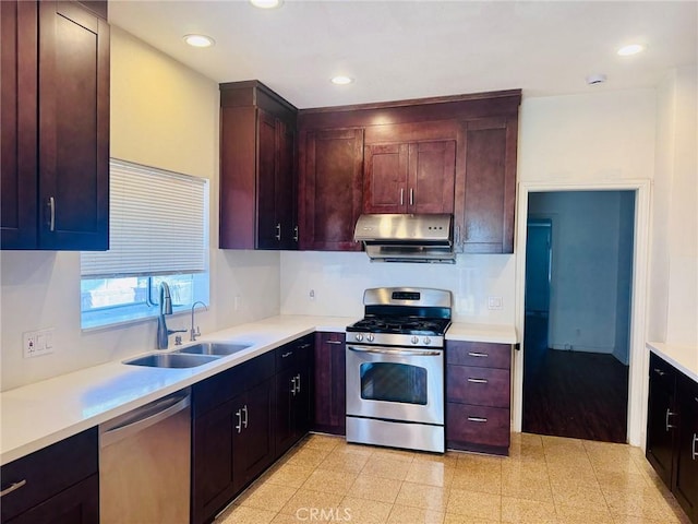 1809 S 5th St, Alhambra, CA 91803 - kitchen featuring appliances with stainless steel finishes, ventilation hood, light countertops, and recessed lighting