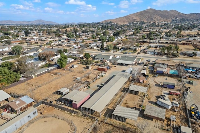4234 Center Ave, Norco, CA 92860 - aerial overview of property's location with a mountain backdrop and nearby suburban area