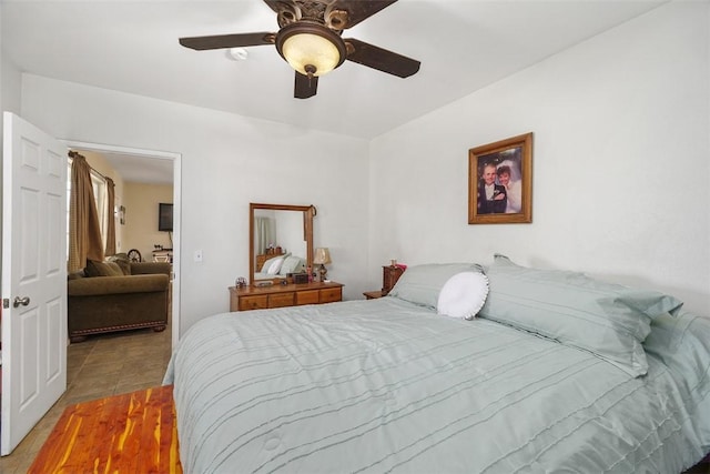 4234 Center Ave, Norco, CA 92860 - bedroom featuring light wood-style floors and ceiling fan