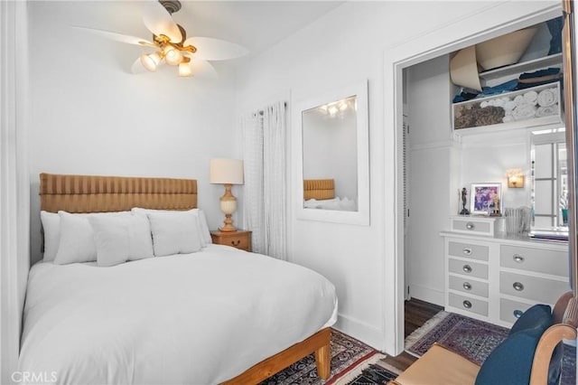 360 W Ocean Blvd Unit 1103, Long Beach, CA 90802 - bedroom with wood finished floors and ceiling fan