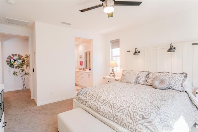 32096 Hyacinth Way, Temecula, CA 92591 - bedroom featuring light colored carpet, ensuite bath, and attic access